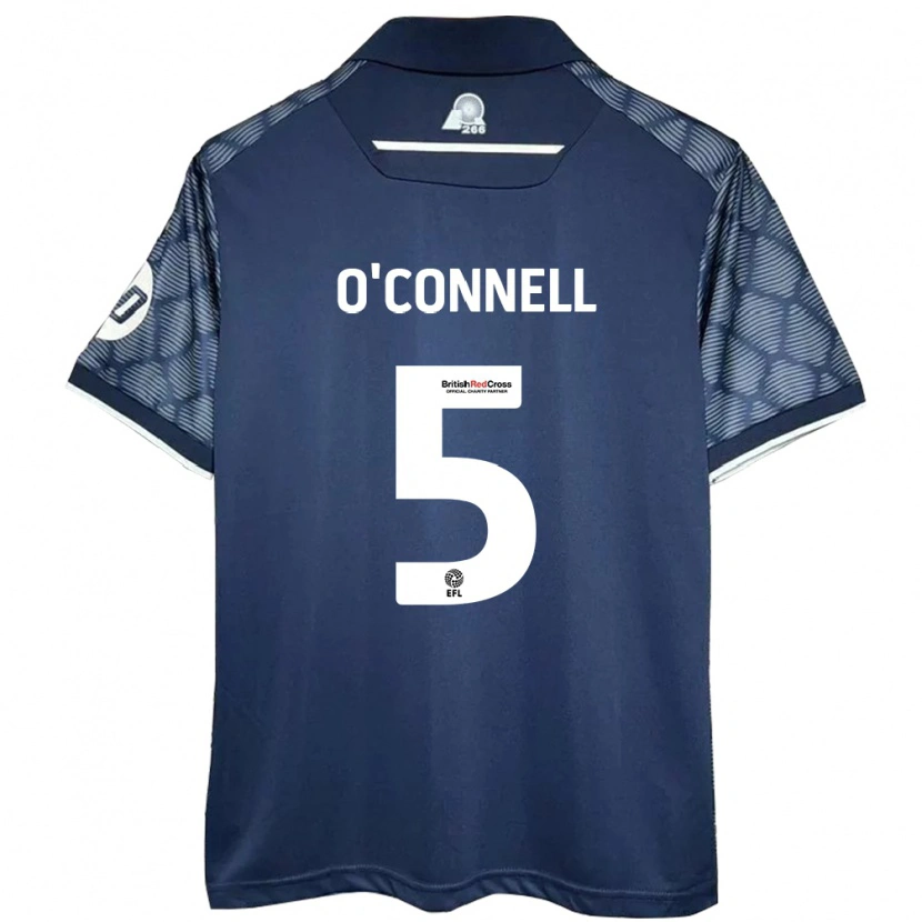 Danxen Homme Maillot Eoghan O'connell #5 Noir Tenues Extérieur 2024/25 T-Shirt