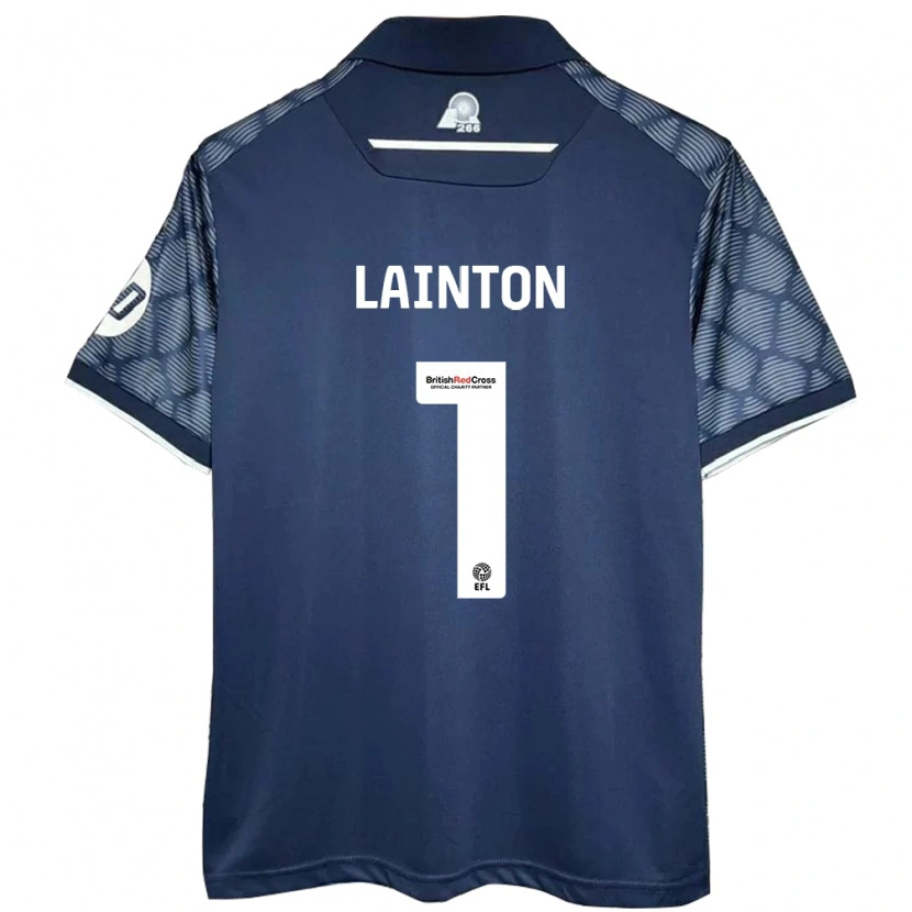 Danxen Homme Maillot Rob Lainton #1 Noir Tenues Extérieur 2024/25 T-Shirt