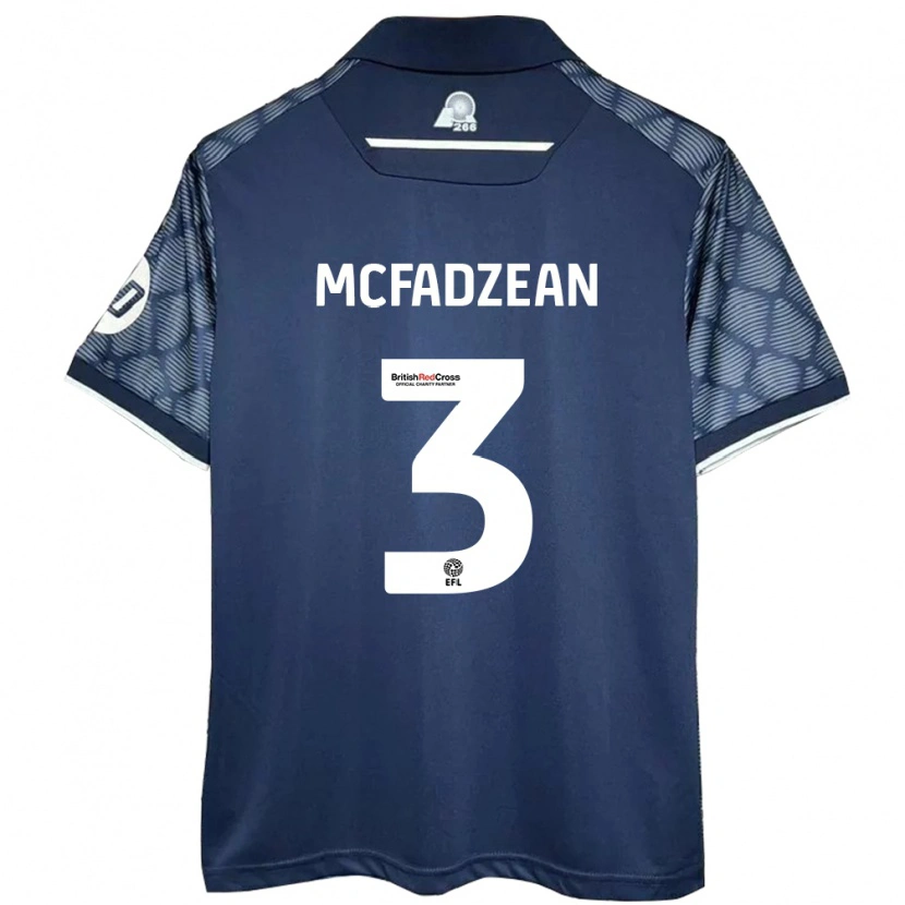 Danxen Homme Maillot Callum Mcfadzean #3 Noir Tenues Extérieur 2024/25 T-Shirt