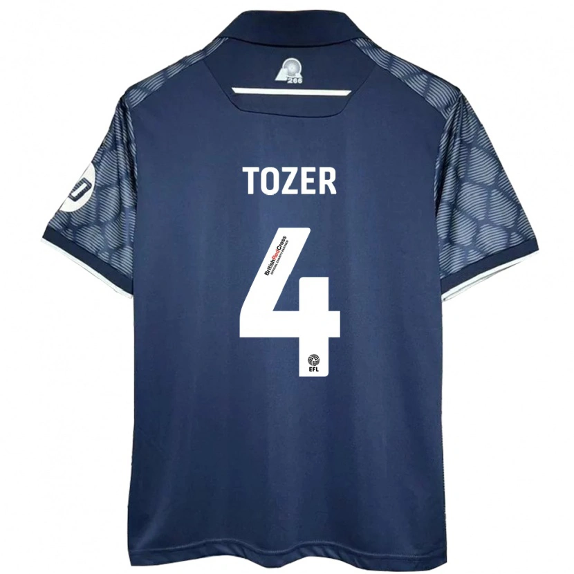 Danxen Homme Maillot Ben Tozer #4 Noir Tenues Extérieur 2024/25 T-Shirt