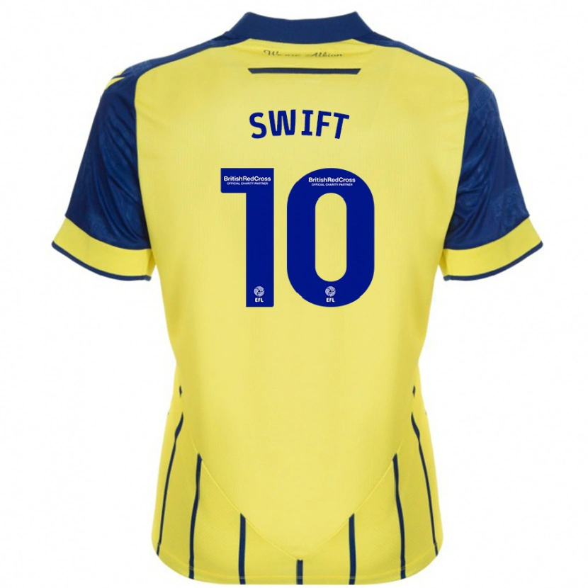 Danxen Homme Maillot John Swift #10 Jaune Bleu Tenues Extérieur 2024/25 T-Shirt