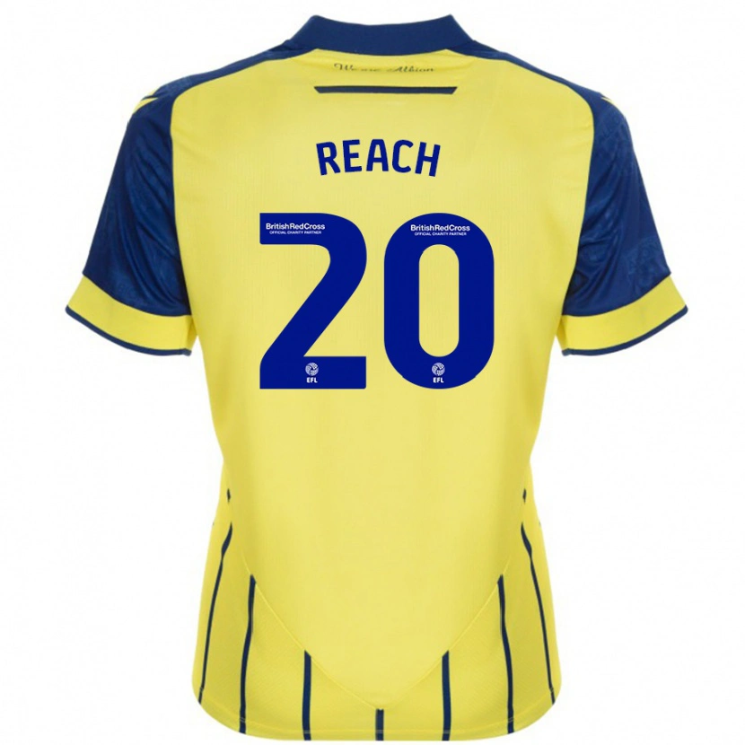 Danxen Homme Maillot Adam Reach #20 Jaune Bleu Tenues Extérieur 2024/25 T-Shirt