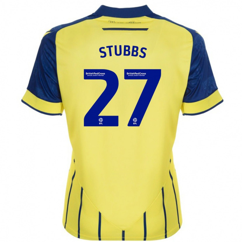 Danxen Homme Maillot Olivia Stubbs #27 Jaune Bleu Tenues Extérieur 2024/25 T-Shirt