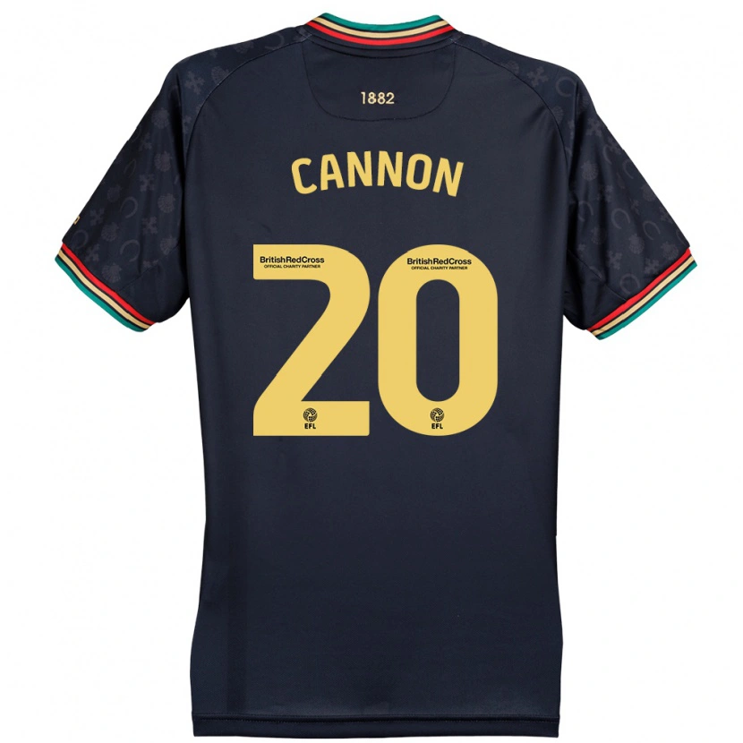 Danxen Homme Maillot Reggie Cannon #20 Bleu Marine Foncé Tenues Extérieur 2024/25 T-Shirt