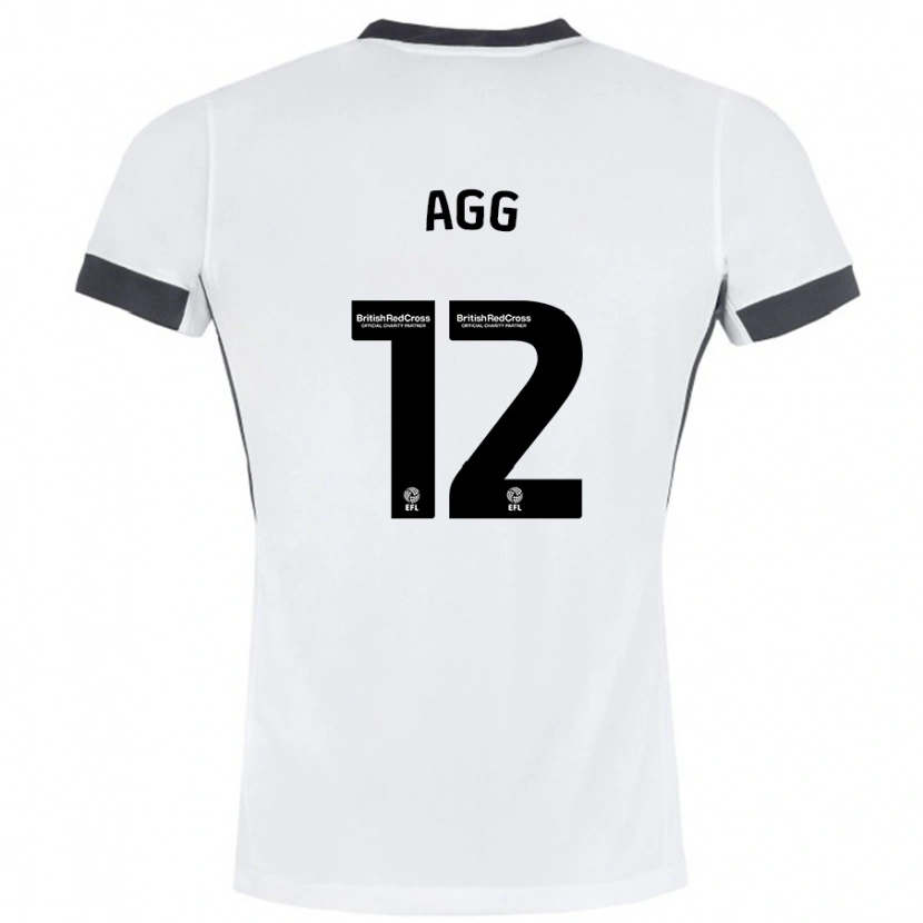 Danxen Homme Maillot Lily Agg #12 Blanc Noir Tenues Extérieur 2024/25 T-Shirt