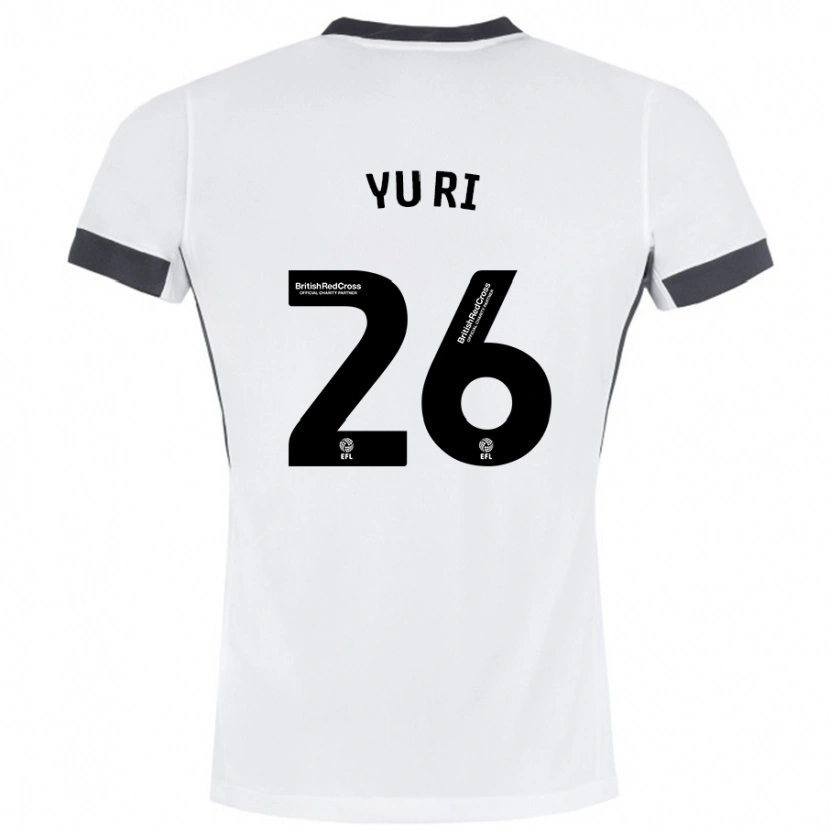 Danxen Homme Maillot Choe Yu-Ri #26 Blanc Noir Tenues Extérieur 2024/25 T-Shirt
