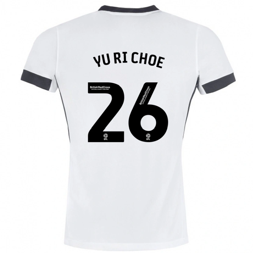 Danxen Homme Maillot Yu-Ri Choe #26 Blanc Noir Tenues Extérieur 2024/25 T-Shirt