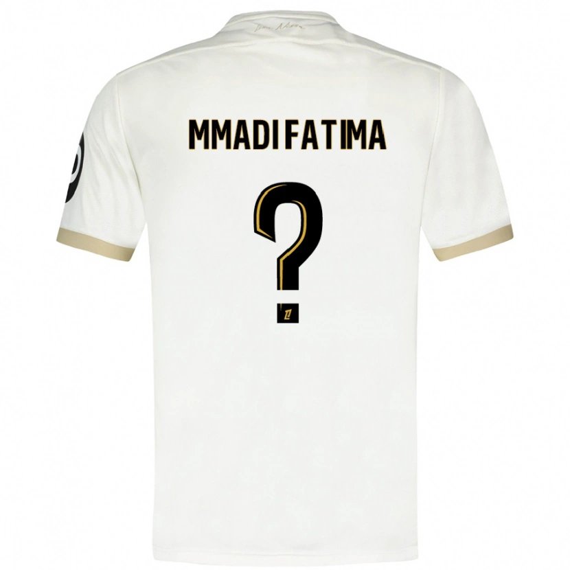 Danxen Homme Maillot Ismael Mmadi Fatima #0 Blanc Doré Tenues Extérieur 2024/25 T-Shirt