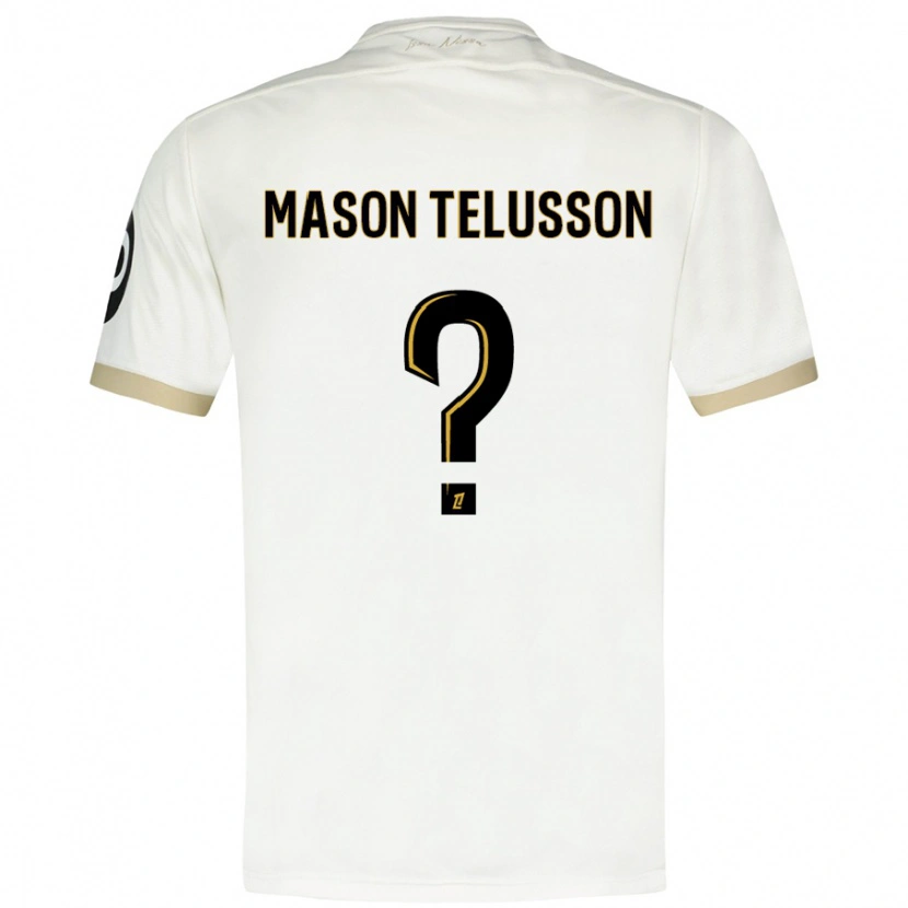 Danxen Homme Maillot Jah Mason Telusson #0 Blanc Doré Tenues Extérieur 2024/25 T-Shirt