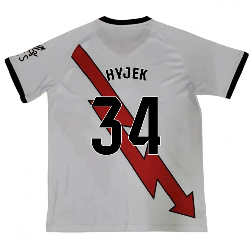 Danxen Homme Maillot David Hyjek #34 Rouge Tenues Extérieur 2024/25 T-Shirt