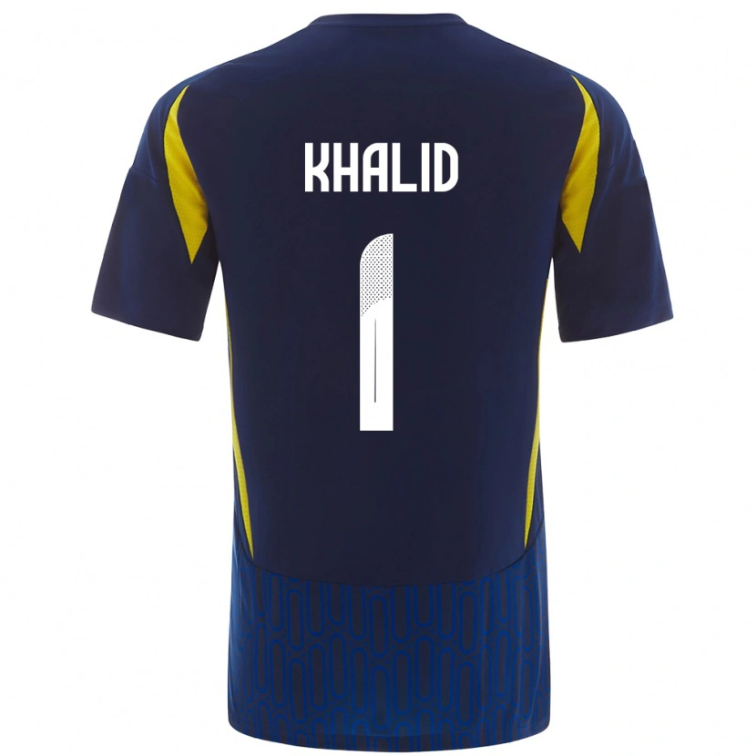 Danxen Homme Maillot Sara Khalid #1 Bleu Jaune Tenues Extérieur 2024/25 T-Shirt
