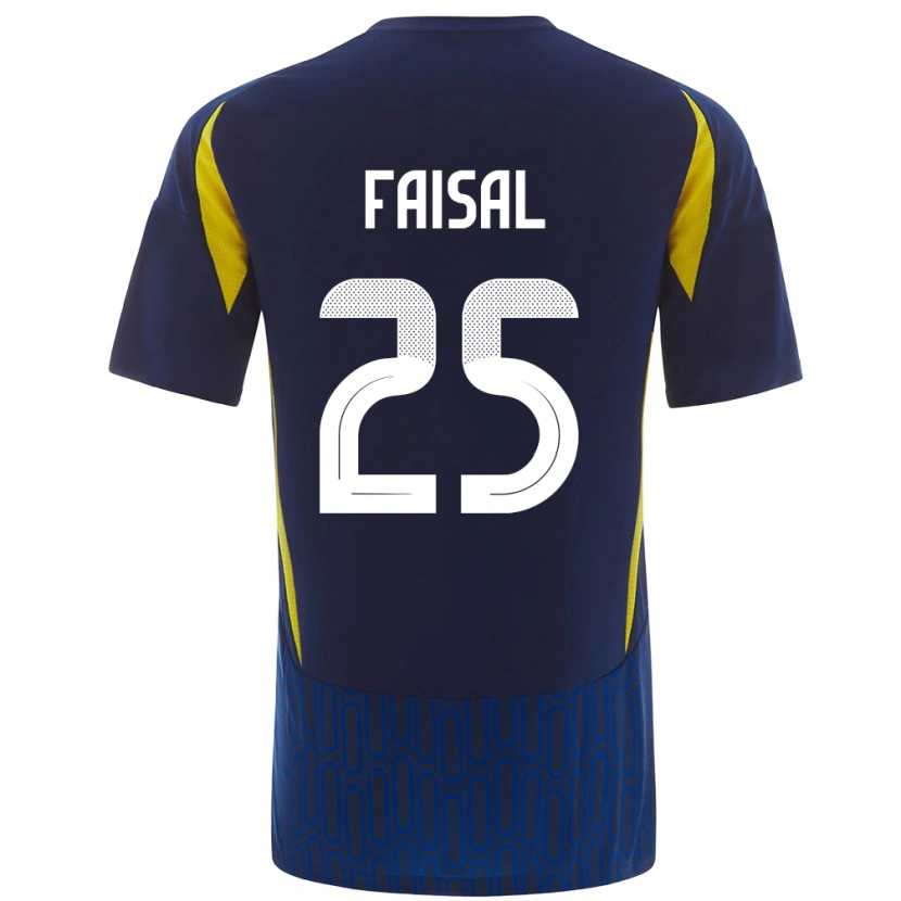 Danxen Homme Maillot Samira Faisal #25 Bleu Jaune Tenues Extérieur 2024/25 T-Shirt
