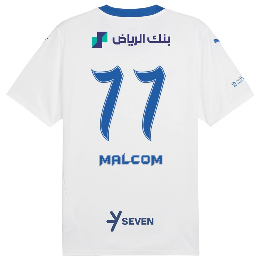 Danxen Homme Maillot Malcom #77 Blanc Bleu Tenues Extérieur 2024/25 T-Shirt