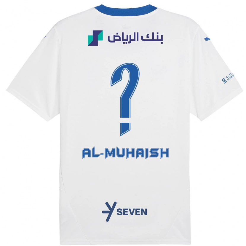 Danxen Homme Maillot Mohammed Al-Muhaish #0 Blanc Bleu Tenues Extérieur 2024/25 T-Shirt