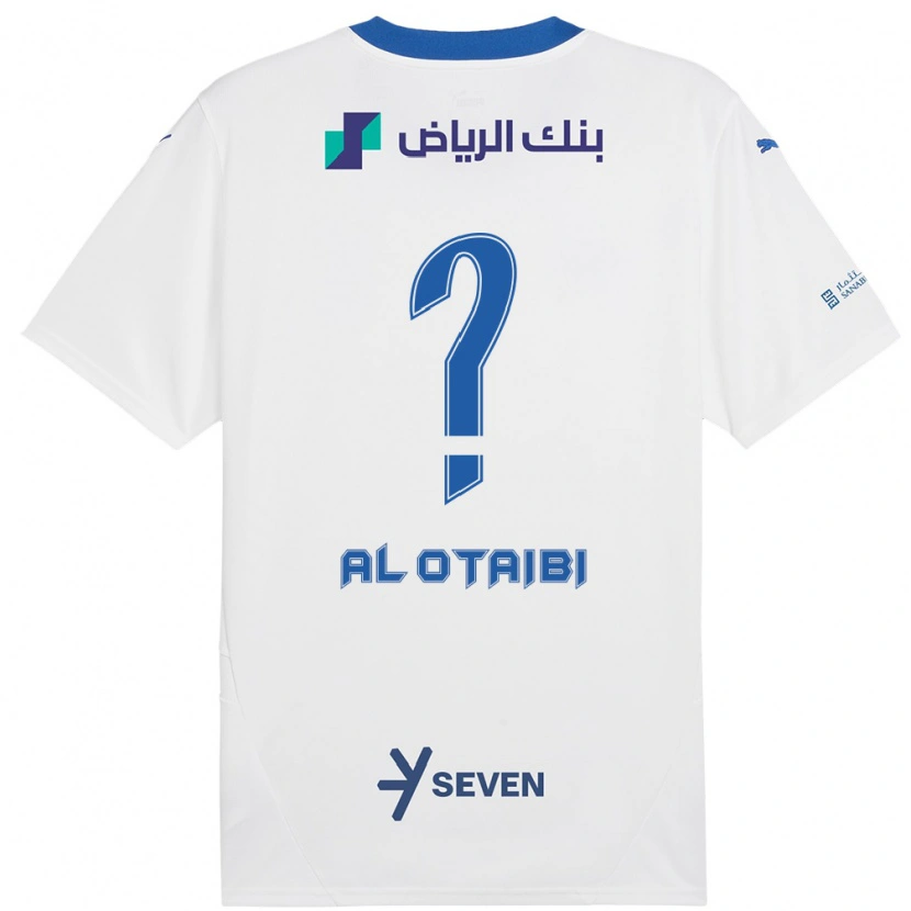 Danxen Homme Maillot Majd Al-Otaibi #0 Blanc Bleu Tenues Extérieur 2024/25 T-Shirt