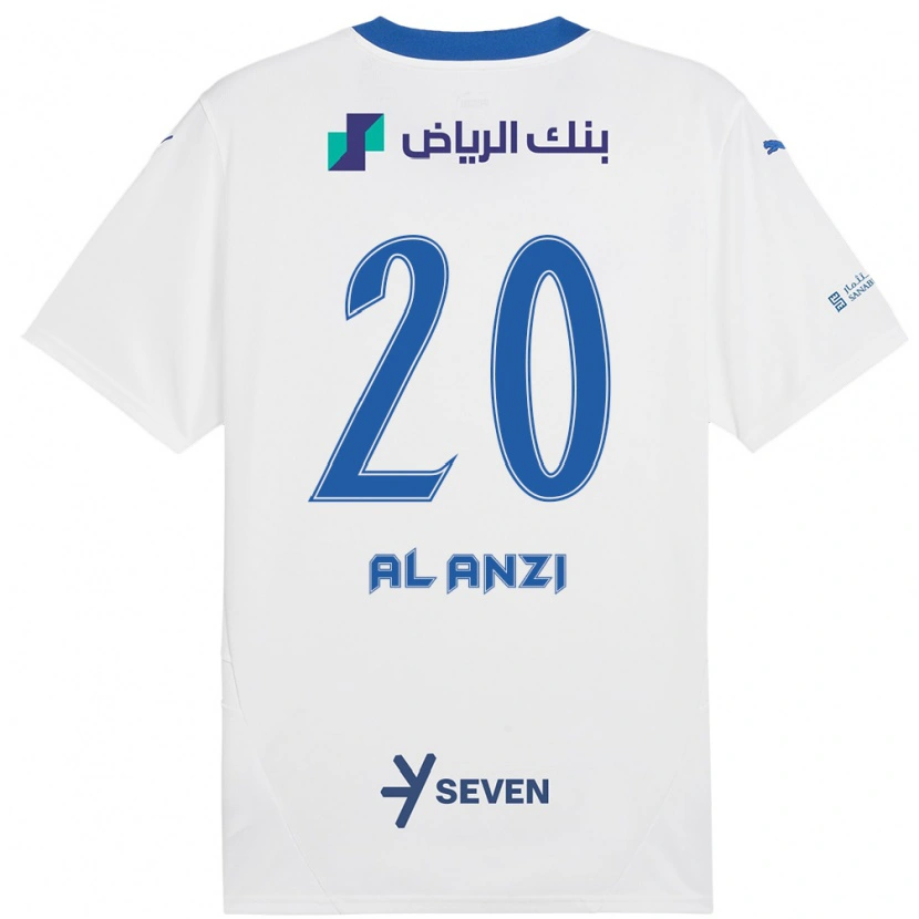 Danxen Homme Maillot Areej Al-Anzi #20 Blanc Bleu Tenues Extérieur 2024/25 T-Shirt
