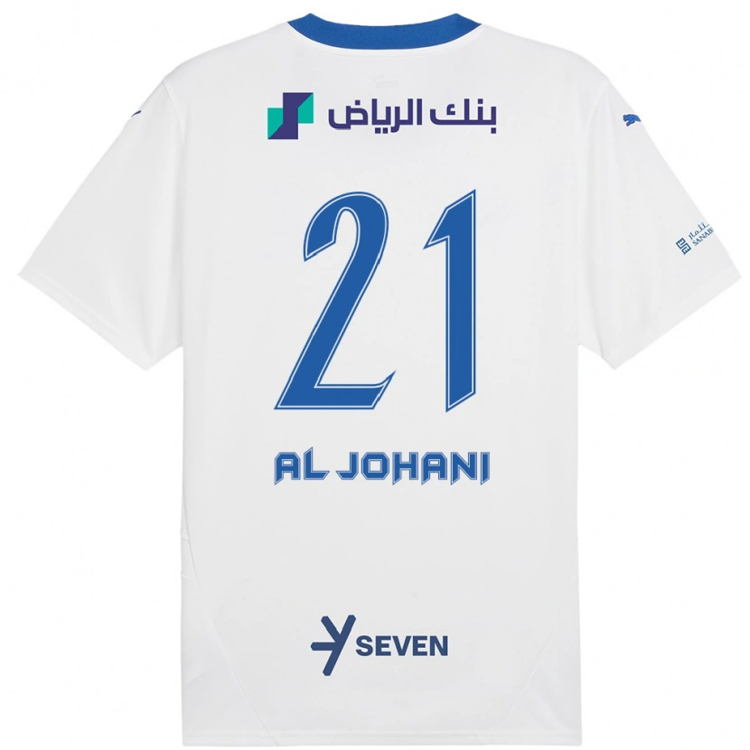 Danxen Homme Maillot Joury Al-Johani #21 Blanc Bleu Tenues Extérieur 2024/25 T-Shirt