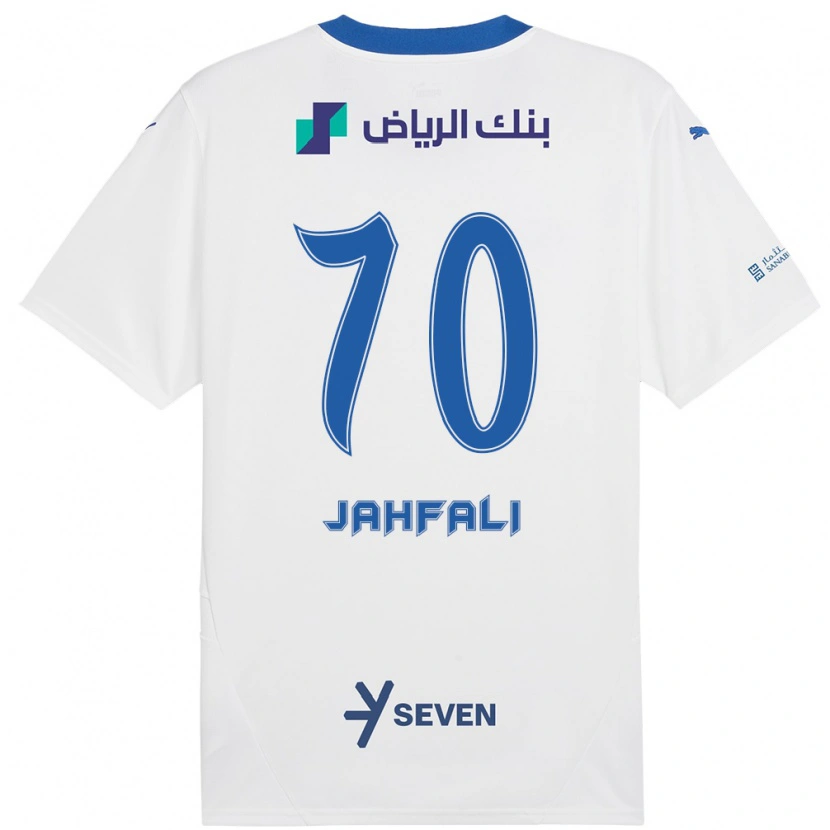Danxen Homme Maillot Mohammed Jahfali #70 Blanc Bleu Tenues Extérieur 2024/25 T-Shirt