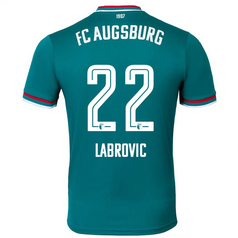 Danxen Homme Maillot Nediljko Labrovic #22 Vert Foncé Tenues Extérieur 2024/25 T-Shirt
