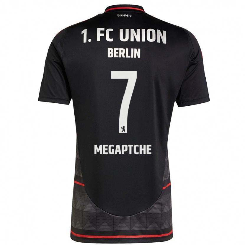 Danxen Homme Maillot Yann Megaptche #7 Noir Tenues Extérieur 2024/25 T-Shirt