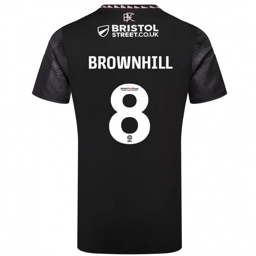 Danxen Homme Maillot Josh Brownhill #8 Noir Tenues Extérieur 2024/25 T-Shirt