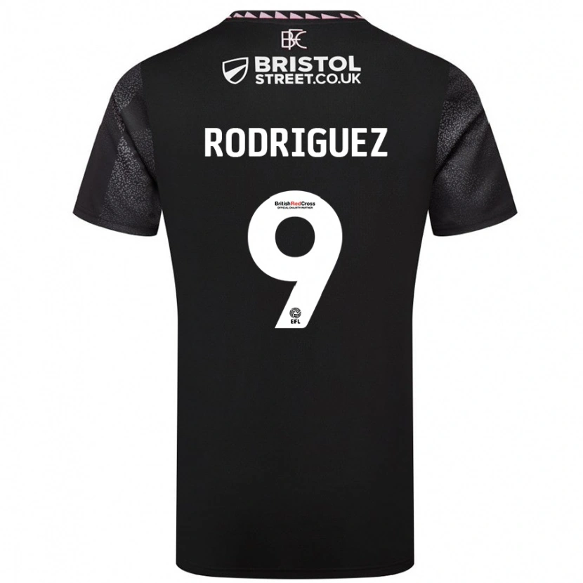 Danxen Homme Maillot Jay Rodríguez #9 Noir Tenues Extérieur 2024/25 T-Shirt