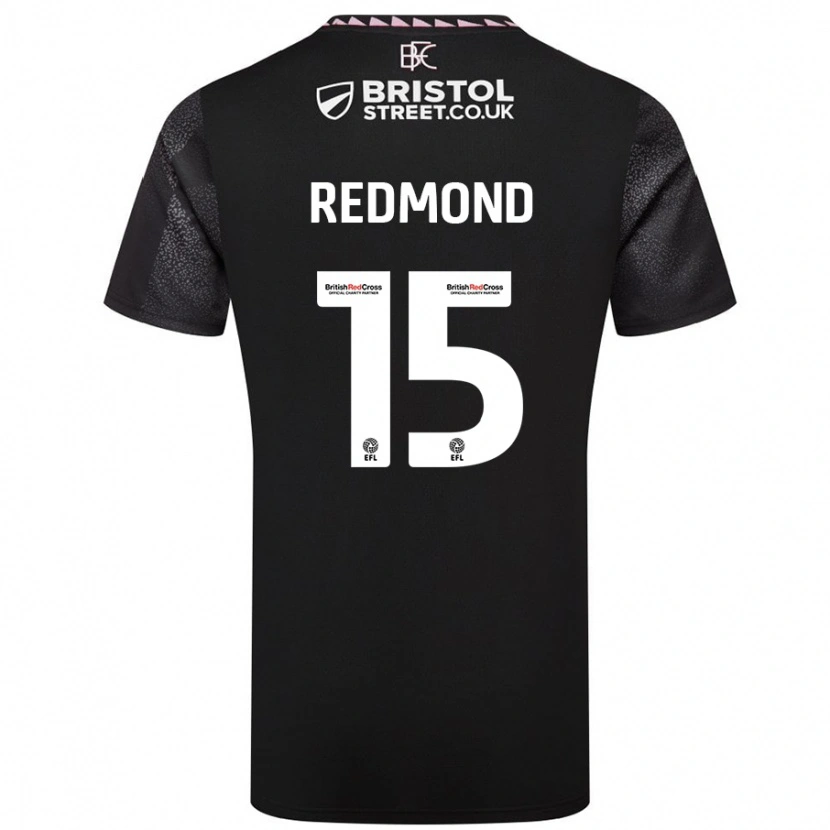 Danxen Homme Maillot Nathan Redmond #15 Noir Tenues Extérieur 2024/25 T-Shirt
