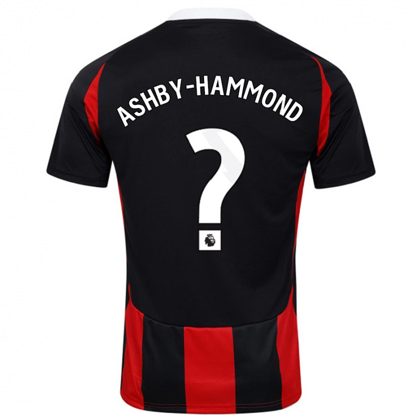 Danxen Homme Maillot Luca Ashby-Hammond #0 Noir Rouge Tenues Extérieur 2024/25 T-Shirt