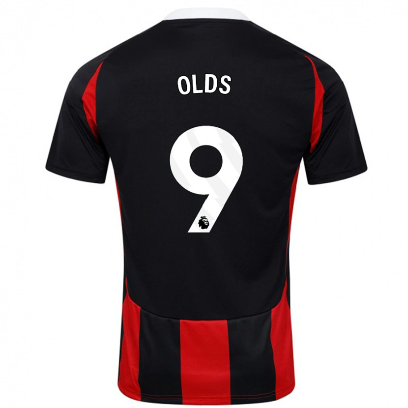 Danxen Homme Maillot Ellie Olds #9 Noir Rouge Tenues Extérieur 2024/25 T-Shirt