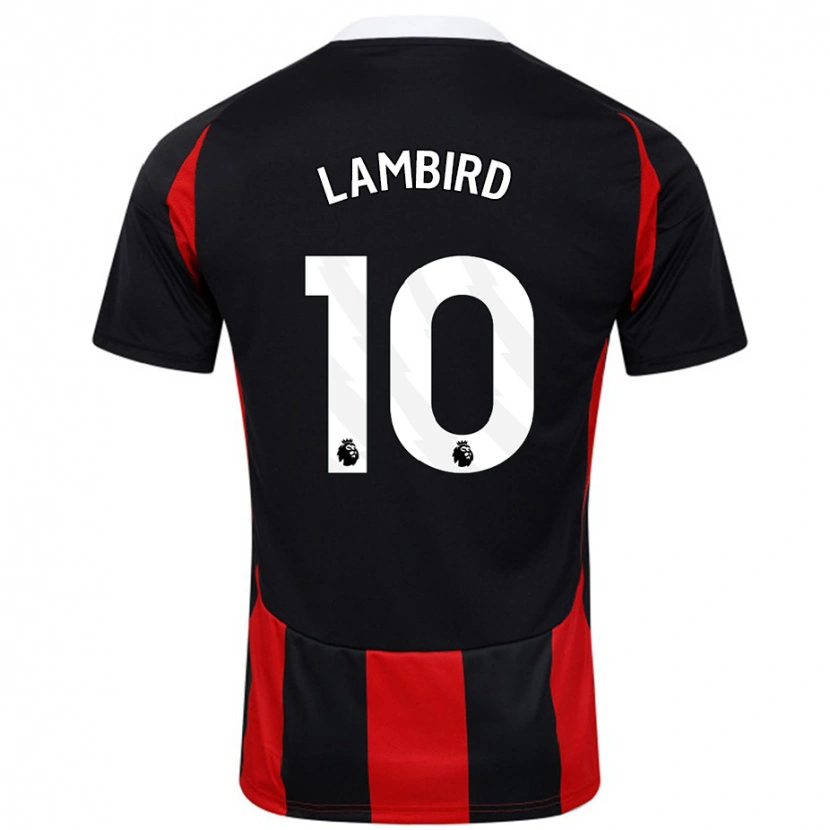 Danxen Homme Maillot Lilly Lambird #10 Noir Rouge Tenues Extérieur 2024/25 T-Shirt