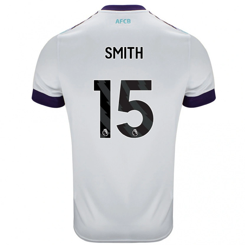 Danxen Homme Maillot Adam Smith #15 Blanc Vert Violet Tenues Extérieur 2024/25 T-Shirt