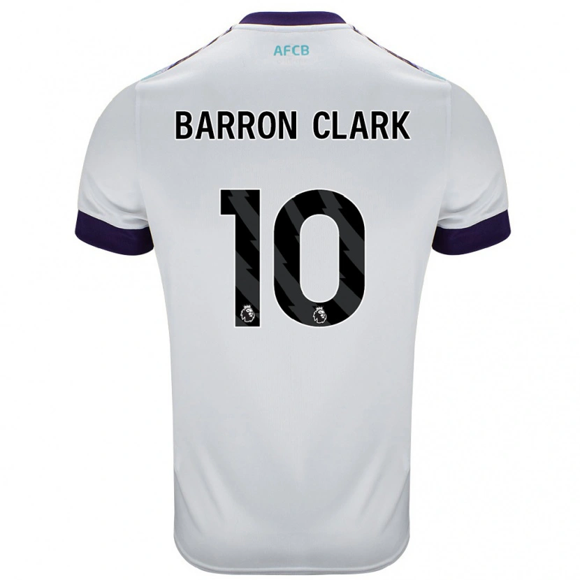 Danxen Homme Maillot Molly Barron-Clark #10 Blanc Vert Violet Tenues Extérieur 2024/25 T-Shirt