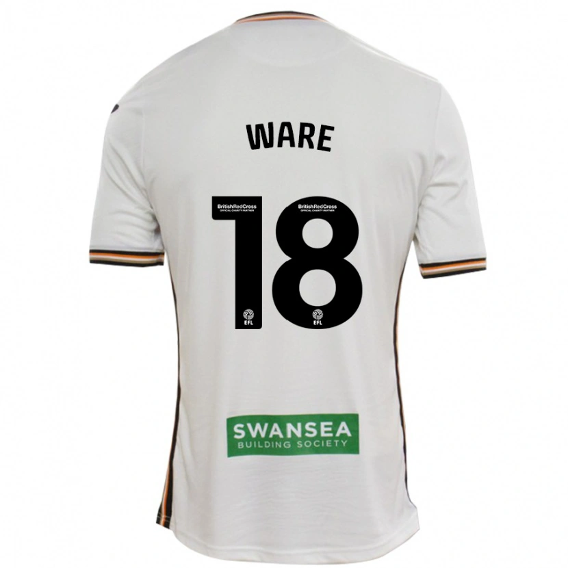 Danxen Femme Maillot Phoebe Ware #18 Blanc Tenues Domicile 2024/25 T-Shirt