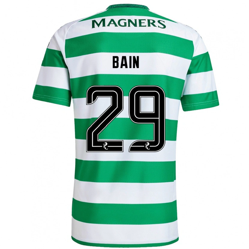 Danxen Femme Maillot Scott Bain #29 Vert Blanc Tenues Domicile 2024/25 T-Shirt