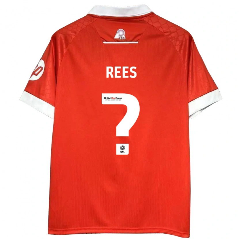 Danxen Femme Maillot Joe Rees #0 Rouge Blanc Tenues Domicile 2024/25 T-Shirt