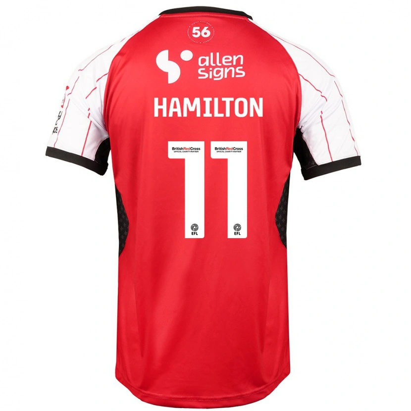 Danxen Femme Maillot Ethan Hamilton #11 Blanc Tenues Domicile 2024/25 T-Shirt