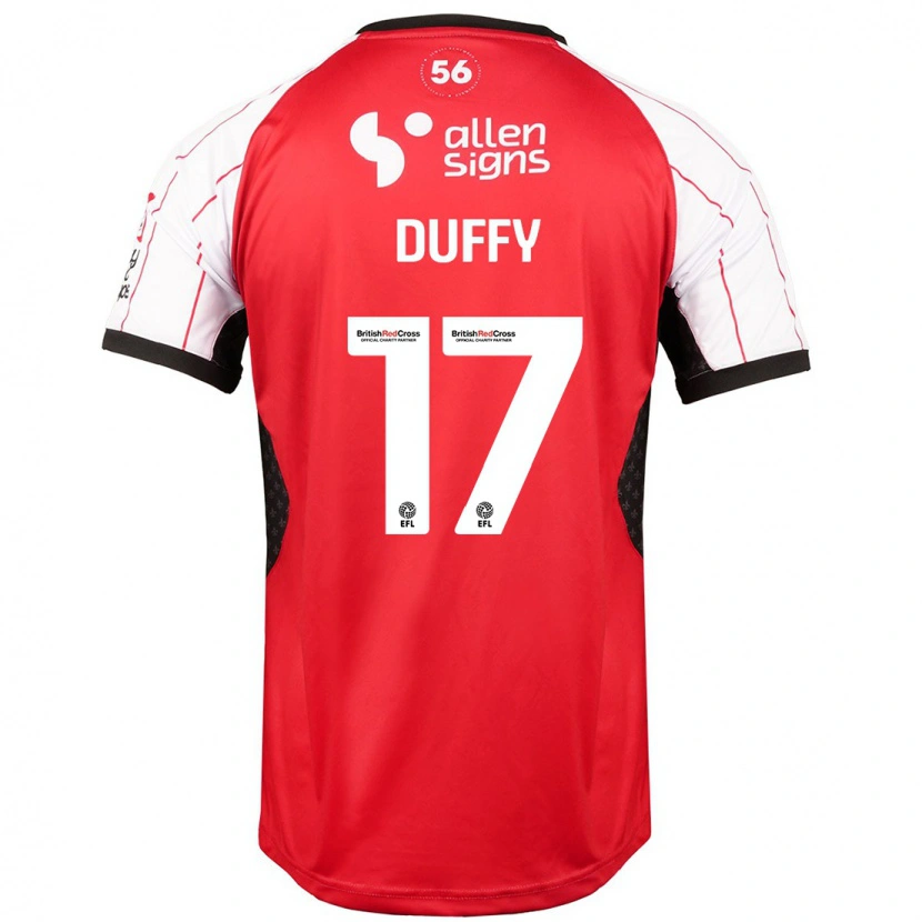 Danxen Femme Maillot Dylan Duffy #17 Blanc Tenues Domicile 2024/25 T-Shirt