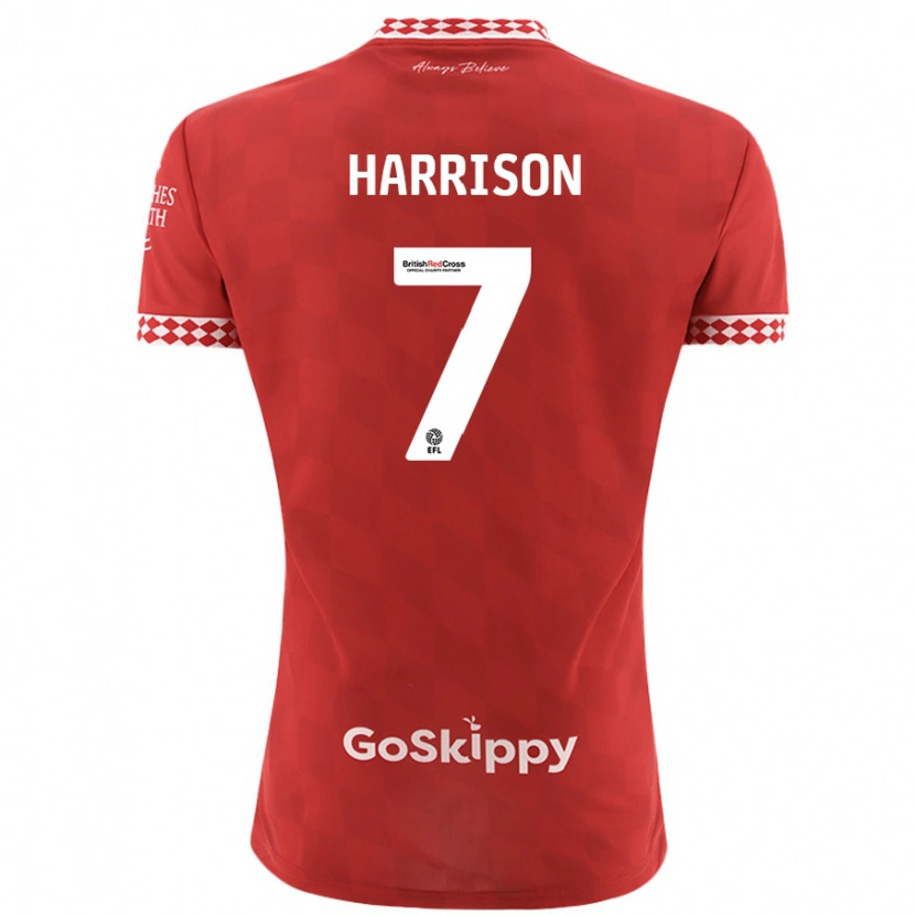 Danxen Femme Maillot Abi Harrison #7 Rouge Tenues Domicile 2024/25 T-Shirt