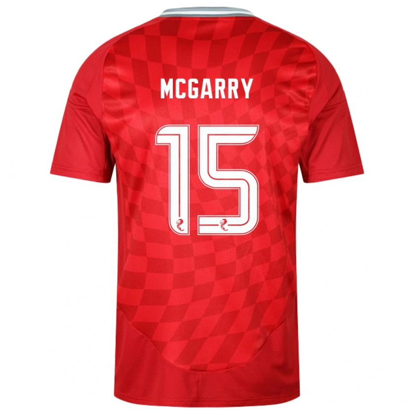 Danxen Femme Maillot James Mcgarry #15 Rouge Tenues Domicile 2024/25 T-Shirt