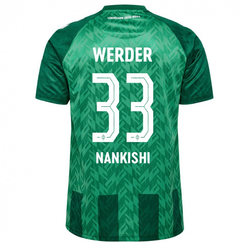 Danxen Femme Maillot Abdenego Nankishi #33 Vert Tenues Domicile 2024/25 T-Shirt