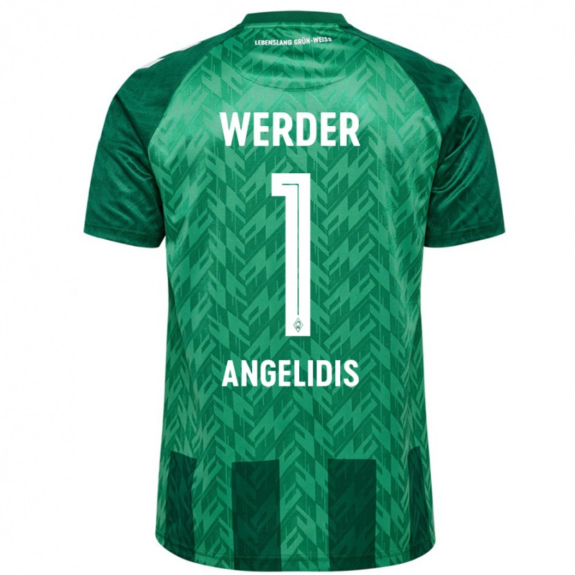 Danxen Femme Maillot Spyros Angelidis #1 Vert Tenues Domicile 2024/25 T-Shirt