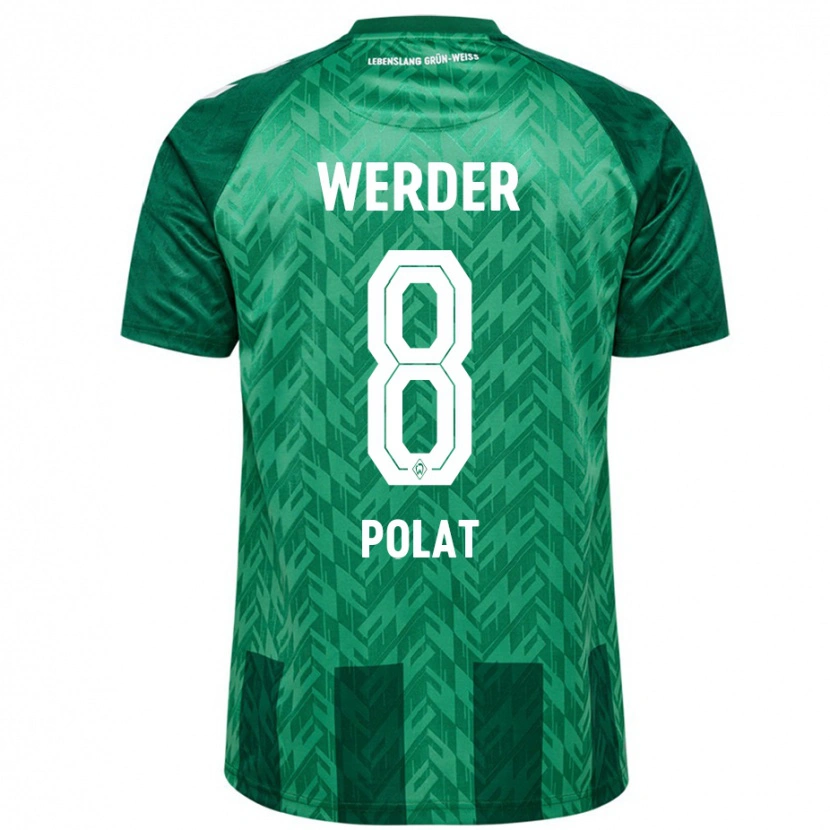Danxen Femme Maillot Mikail Polat #8 Vert Tenues Domicile 2024/25 T-Shirt