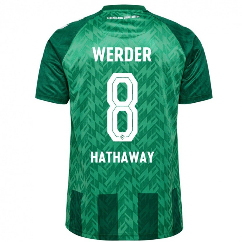 Danxen Femme Maillot Max Hathaway #8 Vert Tenues Domicile 2024/25 T-Shirt