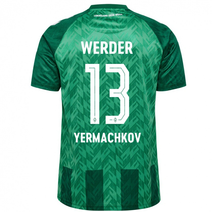 Danxen Femme Maillot Ivan Yermachkov #13 Vert Tenues Domicile 2024/25 T-Shirt