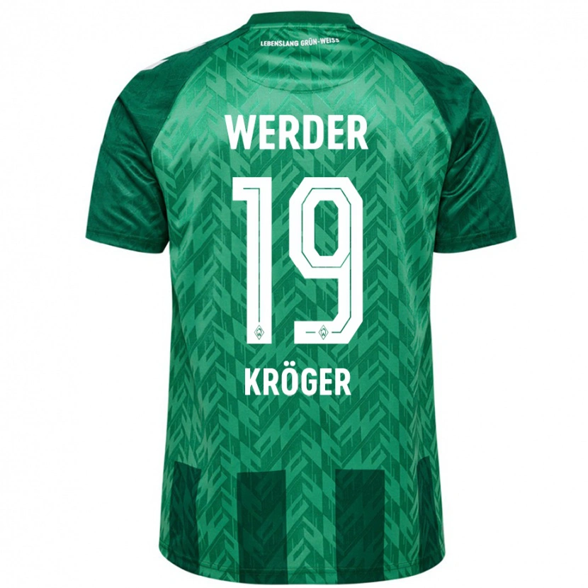Danxen Femme Maillot Moritz Kröger #19 Vert Tenues Domicile 2024/25 T-Shirt