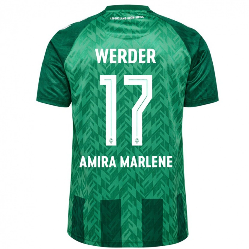 Danxen Femme Maillot Amira Marlene Dahl #17 Vert Tenues Domicile 2024/25 T-Shirt