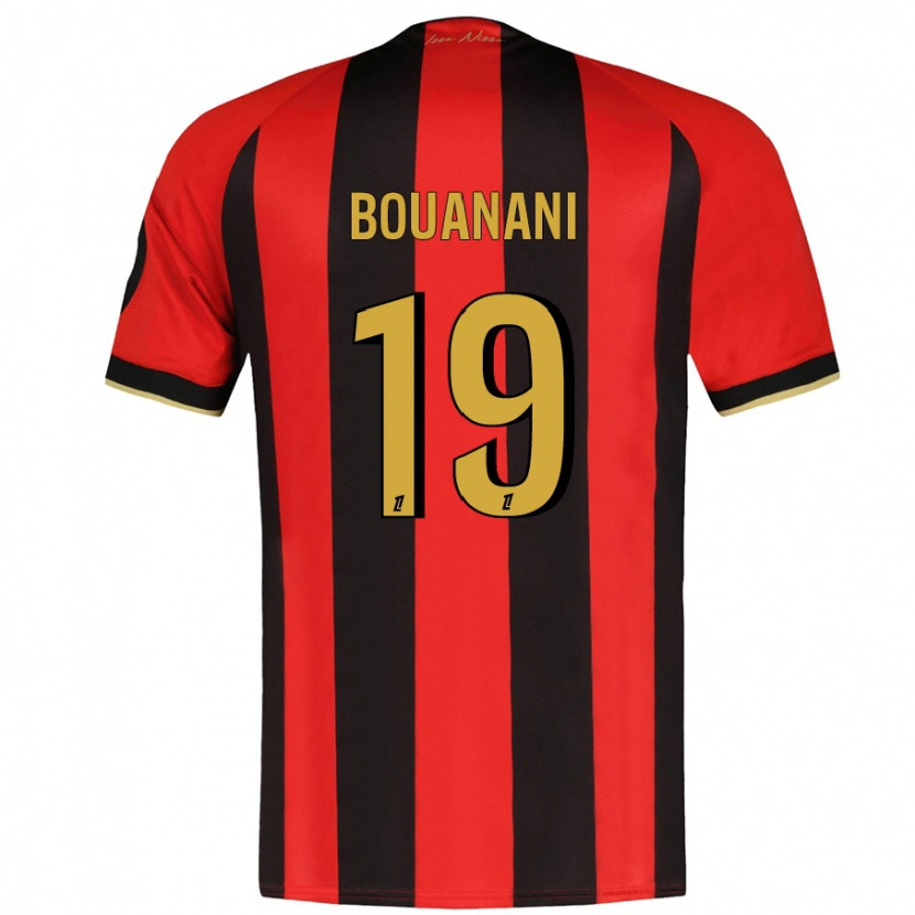 Danxen Femme Maillot Badredine Bouanani #19 Rouge Noir Tenues Domicile 2024/25 T-Shirt