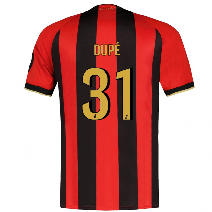 Danxen Femme Maillot Maxime Dupé #31 Rouge Noir Tenues Domicile 2024/25 T-Shirt