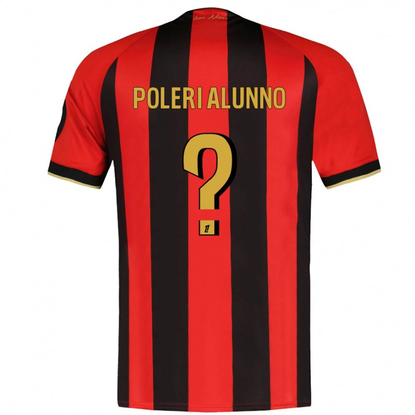 Danxen Femme Maillot Mathis Poleri Alunno #0 Rouge Noir Tenues Domicile 2024/25 T-Shirt