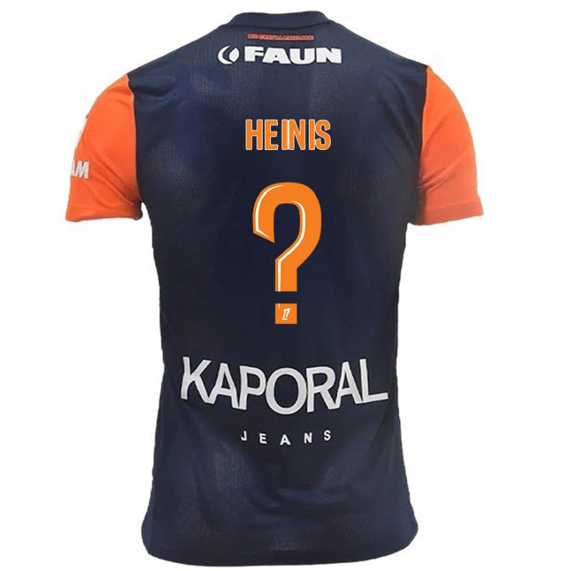 Danxen Femme Maillot Keahinui Heinis #0 Bleu Marine Orange Tenues Domicile 2024/25 T-Shirt